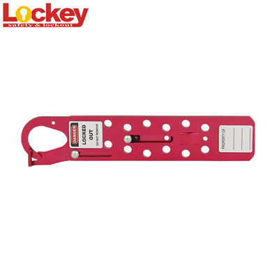 Aluminio Lockey Sicurezza Blocco Hasp Gruppo 12 buco Scorrente lungo con 12 lucchetti